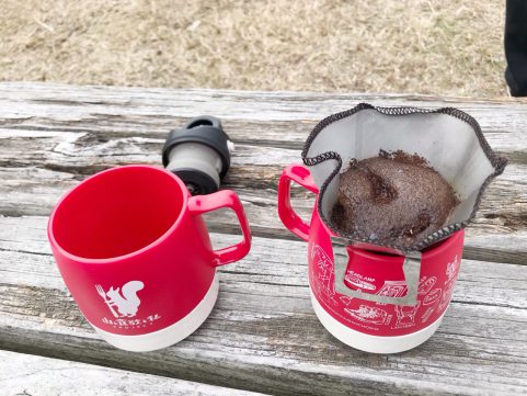 お外でコーヒー